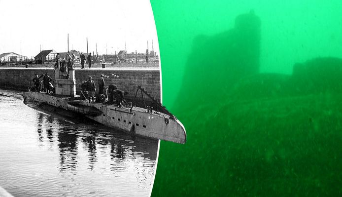 De Duitse duikboot uit de Eerste Wereldoorlog die voor de Belgische kust gevonden werd.