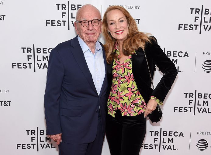 Rupert Murdoch en ex-vrouw Jerry Hall.