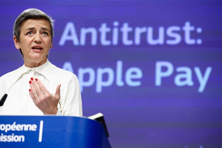 Eurocommissaris voor Mededinging Margrethe Vestager. Beeld AFP