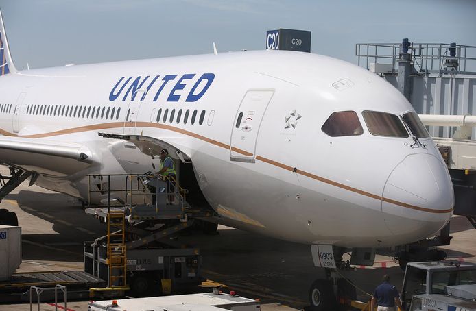 Een Boeing 787 Dreamliner van United Airlines (Illustratiebeeld).