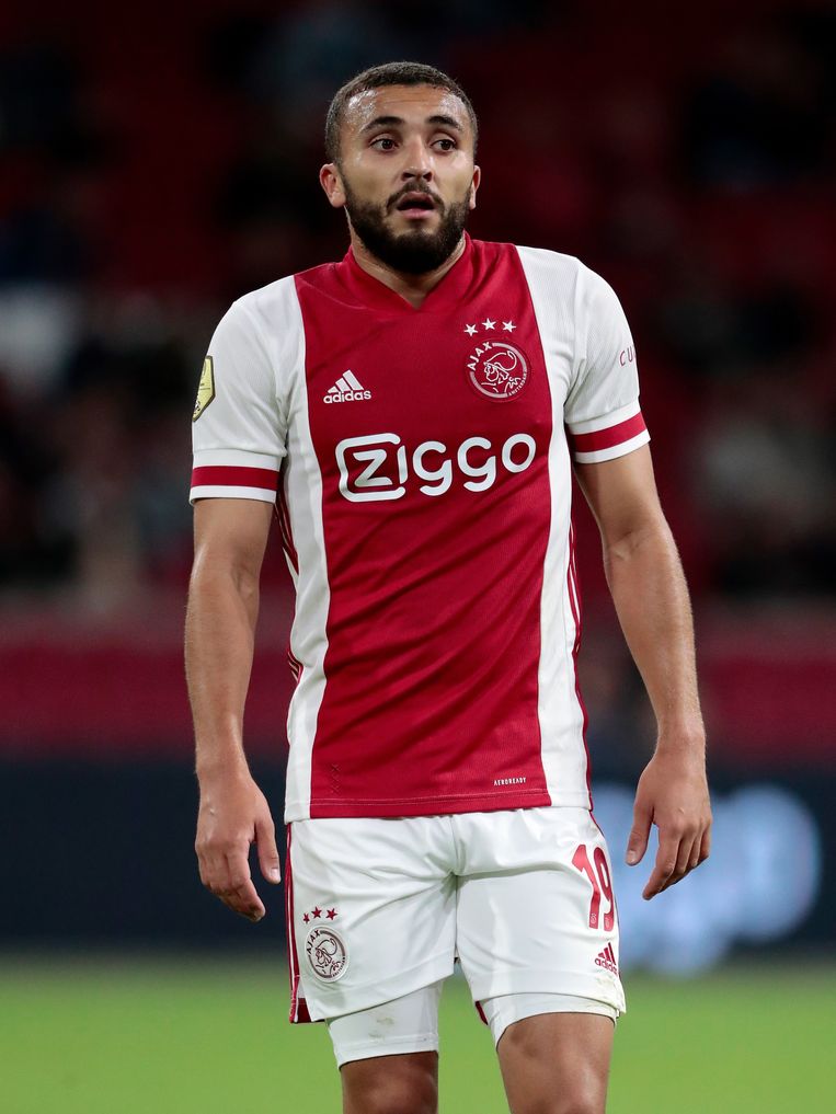 Zakaria Labyad van Ajax tijdens Ajax - Vitesse  Beeld BSR Agency