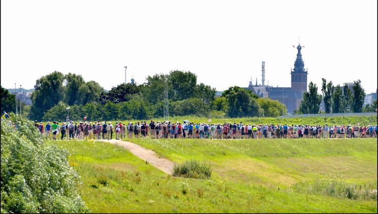 In de mensensliert van de Vierdaagse. Beeld Hollandse Hoogte