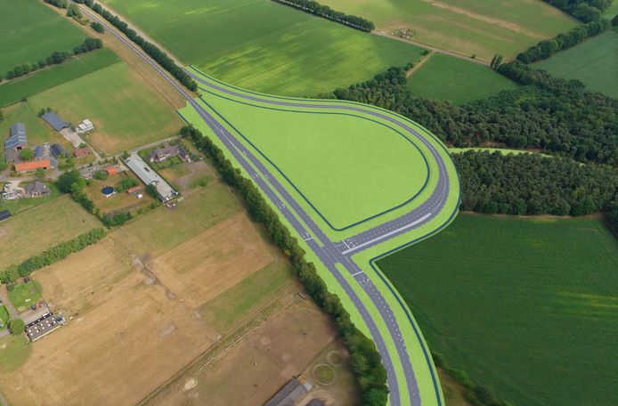 N279 aansluiting met Deurneseweg.