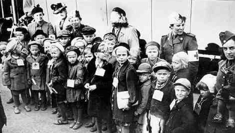 Tijdens de Tweede Wereldoorlog werden tienduizenden Finse kinderen geëvacueerd naar het neutrale buurland Zweden. Beeld Wikipedia