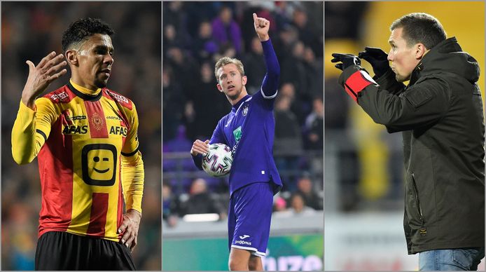 De Camargo (KV Mechelen), Vlap (Anderlecht) en Wolf (Racing Genk): allen maken ze nog kans op het laatste ticket voor play-off 1.