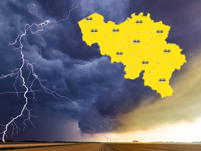 KMI waarschuwt met code geel voor onweer, rukwinden en hagel