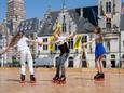 Heel weekend rolschaatsen op Grote Markt
