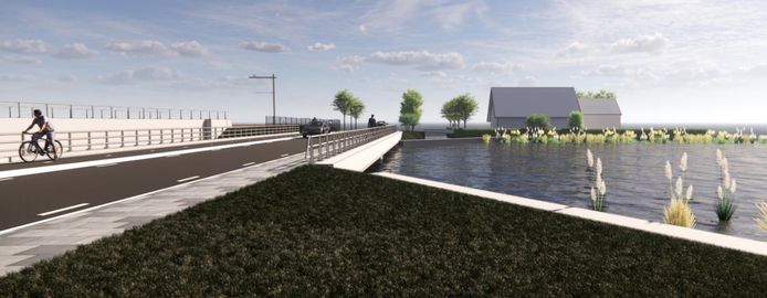 In de Parallelweg komt een brug.  Het kanaal zal echter niet publiek toegankelijk zijn.