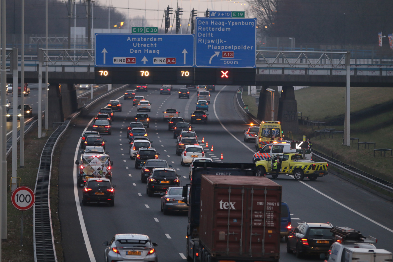 Enorme File Op A4 Na Ongeval Foto Ad Nl