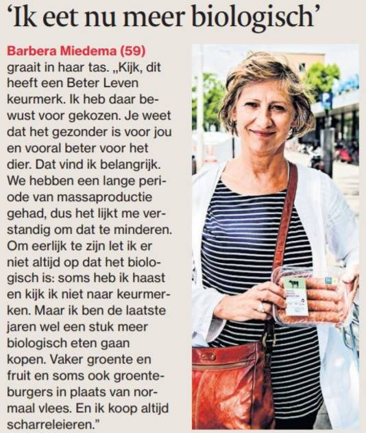 'Ik eet nu meer biologisch'