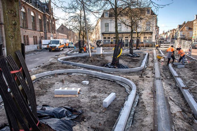 In de Boschstraat in Breda wordt een 'mini-parkje' aangelegd.