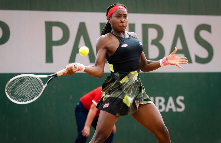 De speelstijl van Cori Gauff doet denken aan die van Serena Williams. Beeld Photo News