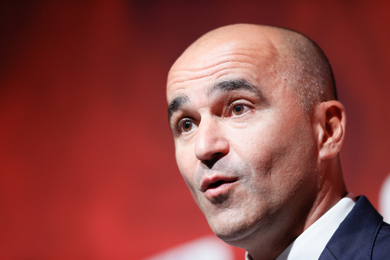 Roberto Martinez lors d'une conférence de presse à Tubize, jeudi dernier.