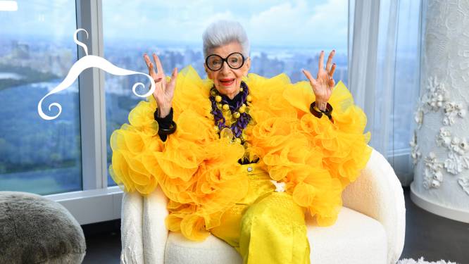 Ze wordt 101 jaar, maar de garderobe van Iris Apfel hangt nog altijd vol met felle kleuren
