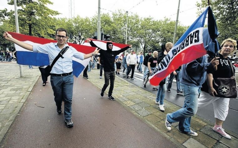 De 'mars voor de vrijheid', op 10 augustus in Den Haag. Beeld anp