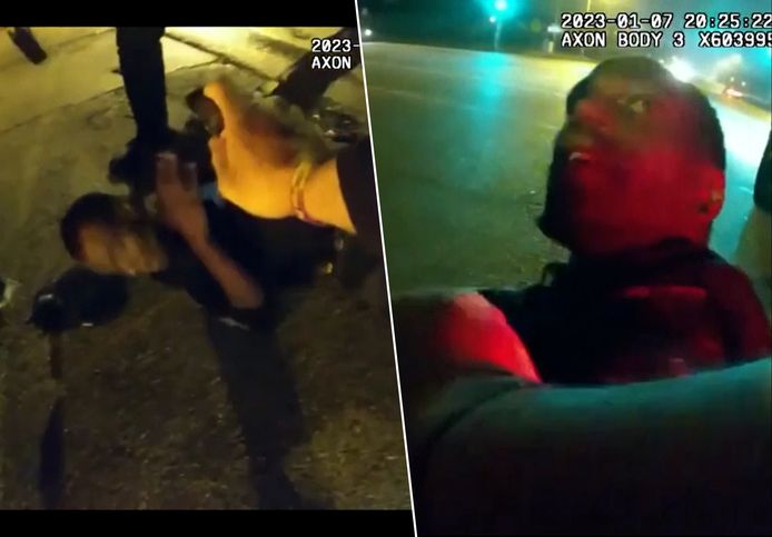 Schokkende beelden van de arrestatie van Nichols in Memphis