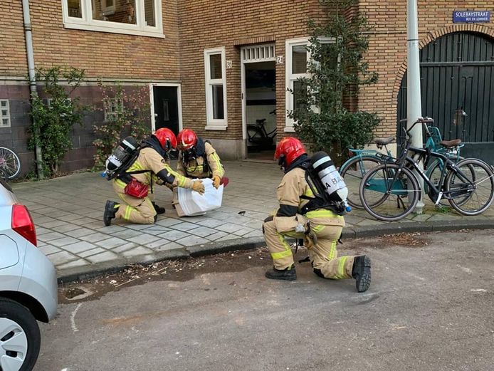 De Dierenabulance in Amsterdam schakelt de brandweer in om een kat uit het huis van een zeer zieke coronapatiënt te halen.